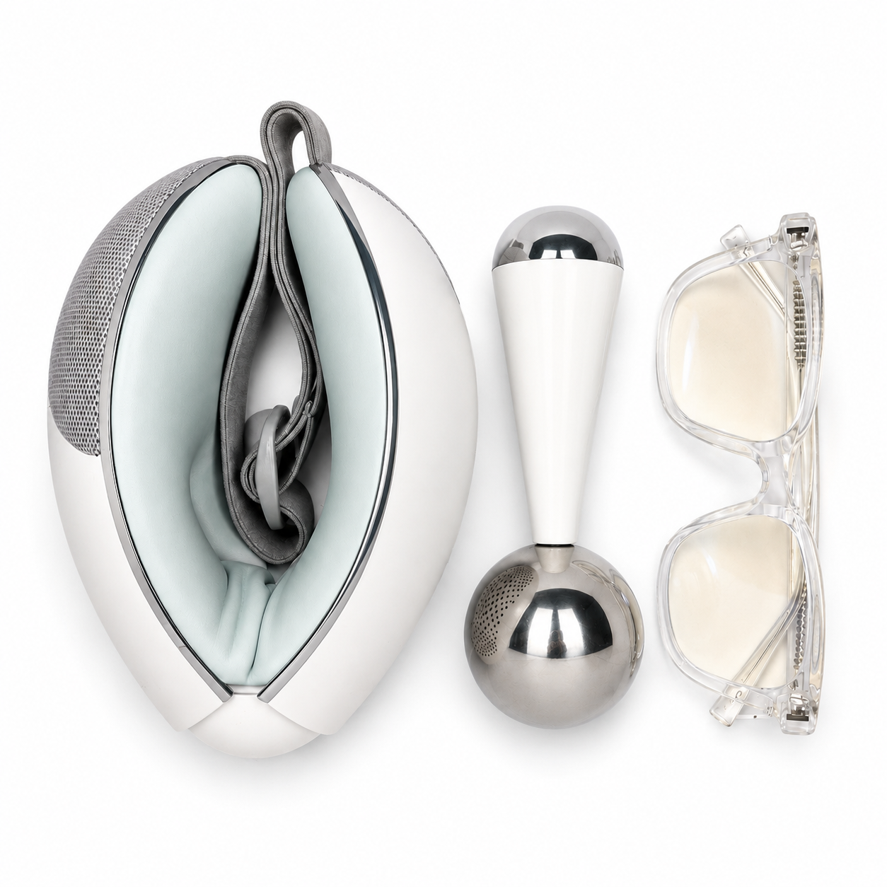 NOOMA REVA Focus Reset skincare kit with bottles and applicators, designed to enhance focus and skin clarity.