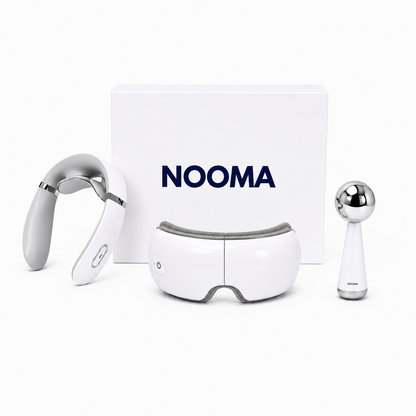 NOOMA NOX Deep Recovery skincare kit with bottles and applicators, designed for nourishing and revitalizing skin.